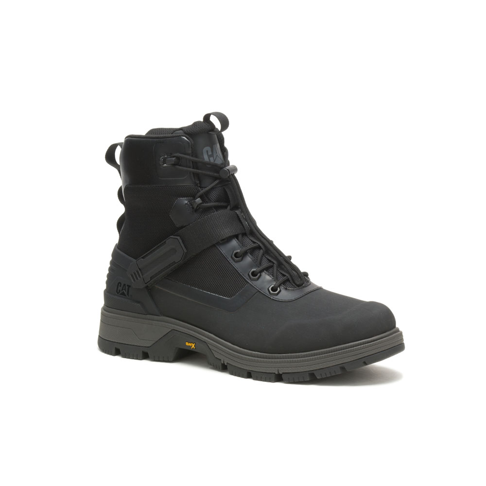 Caterpillar Men's Leverage Buckle Hiking Boots Black CAT-60157